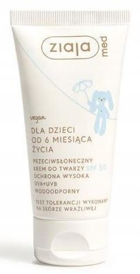 Ziaja MED Sonnenschutz Kinder-Gesichtscreme SPF50, 50ml - Hautpflege fuer empfind
