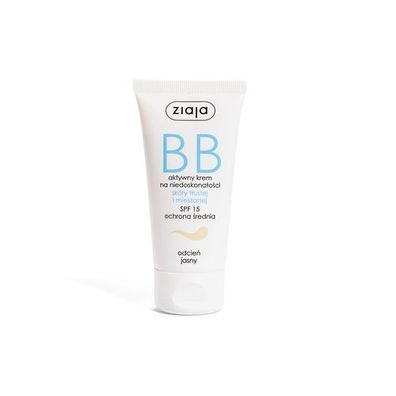 Ziaja BB Creme fuer fettige und Mischhaut, heller Farbton, 50 ml