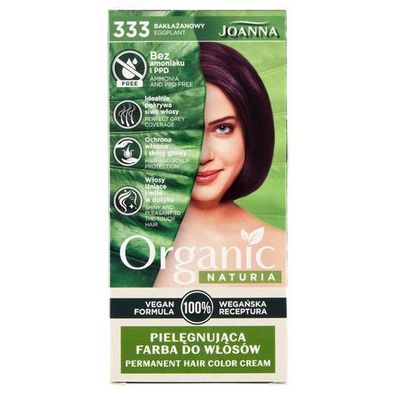 Joanna Naturia 200ml Organische Pflege-Haarfarbe 333 Aubergine - Natuerliche Farb