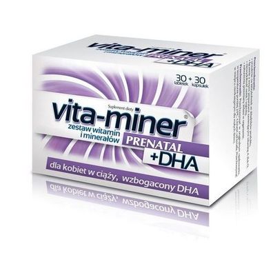 Vita-Miner Schwangerschaft + DHA, 30 Tabletten + 30 Kapseln