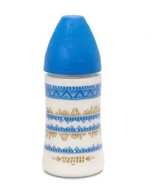 Suavinex Babyflasche 270 ml mit Silikonsauger fuer Neugeborene - BPA-frei