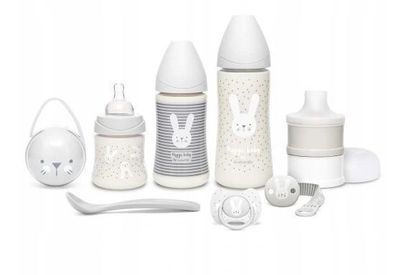 Suavinex Willkommensset Grau - Starterset fuer Eltern mit 4 Teilen