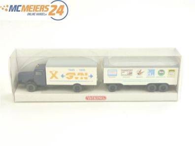E188 Wiking H0 Modellauto Büssing 8000 Hängerzug GVN Niedersachsen 1:87