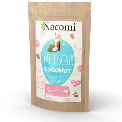 Nacomi Kaffee-Kokos Peeling, 200g - Exfolierendes Koerperpeeling fuer geschmeidige