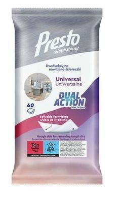Presto Dual Action Allzwecktuecher - 40 Stueck Packung