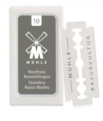 Premium Rasierklingen - 10 Stueck, Scharfe und langlebige Klingen fuer klassische