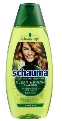 Schauma Glanz & Pflege Shampoo, 400 ml: Intensive Pflege fuer gesundes & frisches