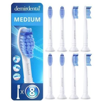 Demirdental ProCare Schallzahnbuersten-Ersatzbuersten - 8 Stueck Packung