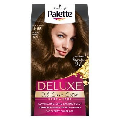 Premium Haarfarbe mit Mikrooelen 760 - Strahlendes Braun 4-65 (150 ml)