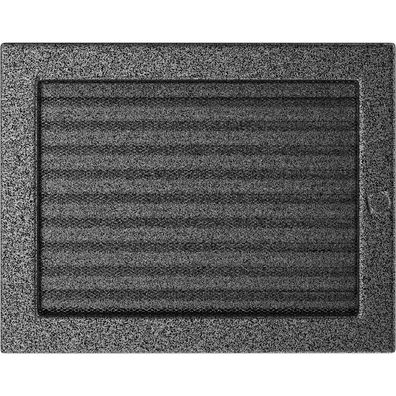 Lüftungsgitter 22x30 schwarz und silber Jalousie