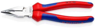 KNIPEX 08 25 185 SB Spitz-Kombizange mit Comfort-Griffen verchromt 185 mm