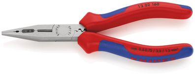 KNIPEX 13 02 160 Verdrahtungszange mit Comfort-Griffen schwarz atramentiert 160 mm