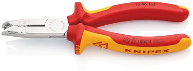 KNIPEX 13 46 165 Abmantelungszange isoliert mit Mehrkomponenten-Hüllen, VDE-geprüft v