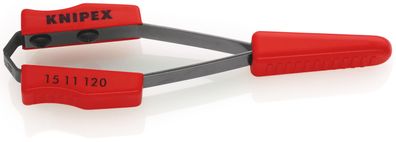 KNIPEX 15 11 120 Lackabzieh-Pinzette mit Kunststoff-Hüllen 120 mm