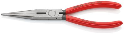 KNIPEX 26 11 200 SB Flachrundzange mit Schneide (Storchschnabelzange) mit Kunststoff