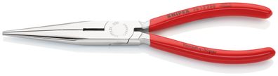 KNIPEX 26 13 200 Flachrundzange mit Schneide (Storchschnabelzange) mit Kunststoff übe