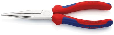 KNIPEX 26 15 200 SB Flachrundzange mit Schneide (Storchschnabelzange) mit Comfort-Gri