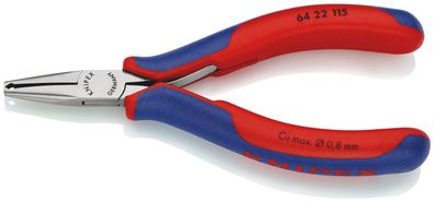 KNIPEX 64 22 115 Elektronik-Vornschneider mit Mehrkomponenten-Hüllen 115 mm