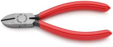 KNIPEX 70 01 125 SB Seitenschneider mit Kunststoff überzogen schwarz atramentiert 125