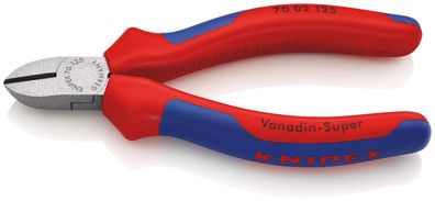KNIPEX 70 02 125 SB Seitenschneider mit Comfort-Griffen schwarz atramentiert 125 mm