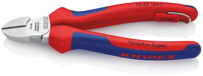 KNIPEX 70 05 160 SB Seitenschneider mit Comfort-Griffen verchromt 160 mm
