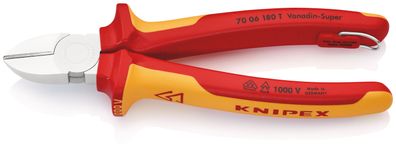 KNIPEX 70 06 180 Seitenschneider isoliert mit Mehrkomponenten-Hüllen, VDE-geprüft ver