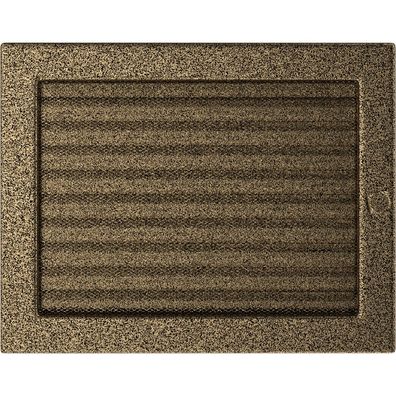 Lüftungsgitter 22x30 schwarz und gold Jalousie