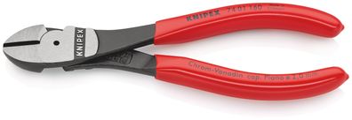 KNIPEX 74 01 160 SB Kraft-Seitenschneider mit Kunststoff überzogen schwarz atramentie
