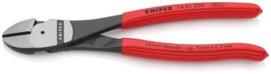 KNIPEX 74 01 200 SB Kraft-Seitenschneider mit Kunststoff überzogen schwarz atramentie