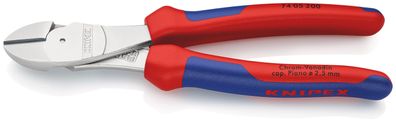 KNIPEX 74 05 200 Kraft-Seitenschneider mit Comfort-Griffen verchromt 200 mm