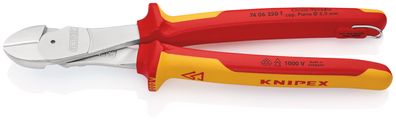 KNIPEX 74 06 250 Kraft-Seitenschneider isoliert mit Mehrkomponenten-Hüllen, VDE-geprü