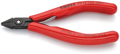 KNIPEX 75 12 125 Elektronik-Seitenschneider mit Kunststoff-Hüllen brüniert 125 mm