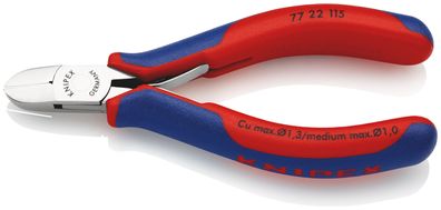 KNIPEX 77 22 115 Elektronik-Seitenschneider mit durchgestecktem Gelenk mit Mehrkompon