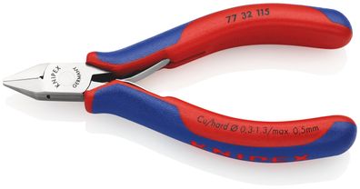 KNIPEX 77 32 115 Elektronik-Seitenschneider mit durchgestecktem Gelenk mit Mehrkompon