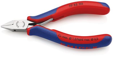 KNIPEX 77 52 115 Elektronik-Seitenschneider mit durchgestecktem Gelenk mit Mehrkompon