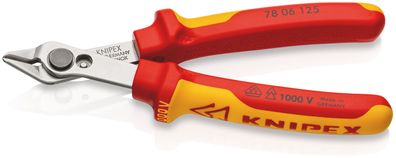 KNIPEX 78 06 125 SB Electronic Super Knips® VDE isoliert mit Mehrkomponenten-Hüllen,