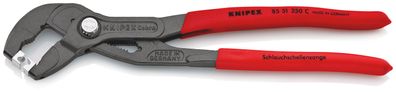 KNIPEX 85 51 250 AF Federbandschellenzange mit Feststeller mit rutschhemmendem Kunsts
