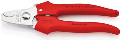 KNIPEX 95 05 165 Kabelschere Griffe mit Kunststoff umspritzt mit Kunststoff umspritzt