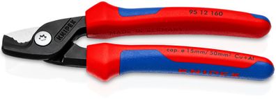 KNIPEX 95 12 160 SB StepCut® Kabelschere mit Comfort-Griffen brüniert 160 mm
