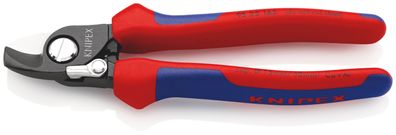 KNIPEX 95 22 165 Kabelschere mit Öffnungsfeder mit Comfort-Griffen brüniert 165 mm