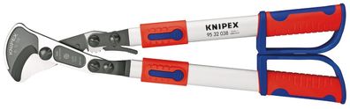 KNIPEX 95 32 038 Kabelschere (Ratschenprinzip) mit Teleskopschenkeln mit Mehrkomponen