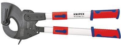 KNIPEX 95 32 060 Kabelschneider (Ratschenprinzip) mit Teleskopschenkeln mit Mehrkompo