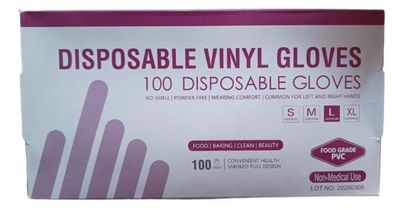 Medizinische Einweg-Vinylhandschuhe L, 100 Stueck