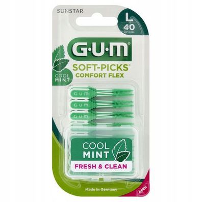 Soft-Picks Comfort Flex Zahnseidensticks, Cool Mint, Groesse L, 40 Stueck