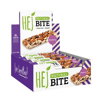 HEJ Natural HEJ Bite Organic (12x40g) Blueberry