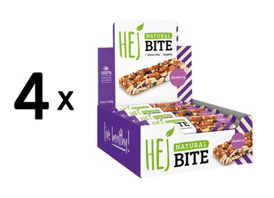 4 x HEJ Natural HEJ Bite Organic (12x40g) Blueberry