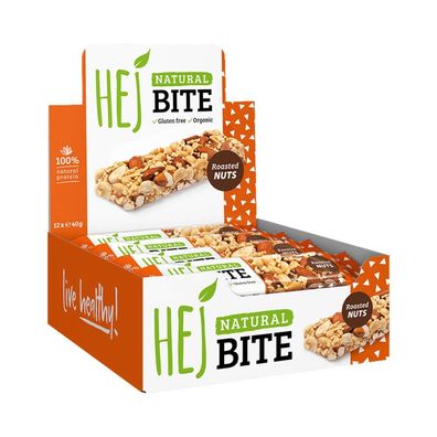 HEJ Natural HEJ Bite Organic (12x40g) Roasted Nuts