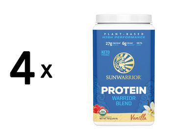 4 x Sunwarrior Warrior Blend Organic (750g) Vanilla