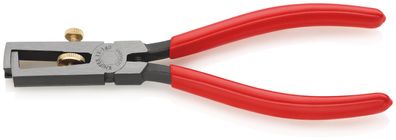 KNIPEX 11 01 160 SB Abisolierzange mit Öffnungsfeder, univ. mit Kunststoff überzogen