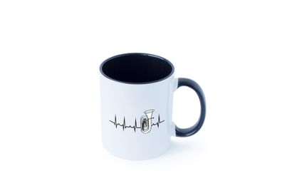 Tuba Herzschlag | Motiv Musiker | Musik Instrument Tasse - Geschenk